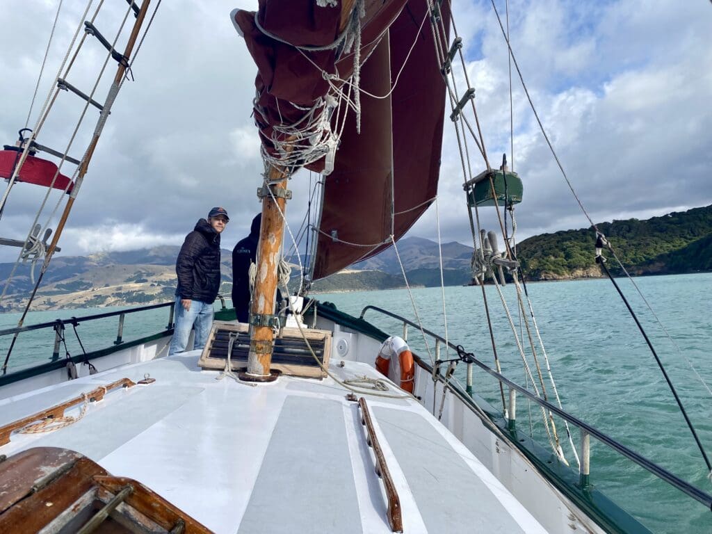 Young Adults Sailing in Akaroa