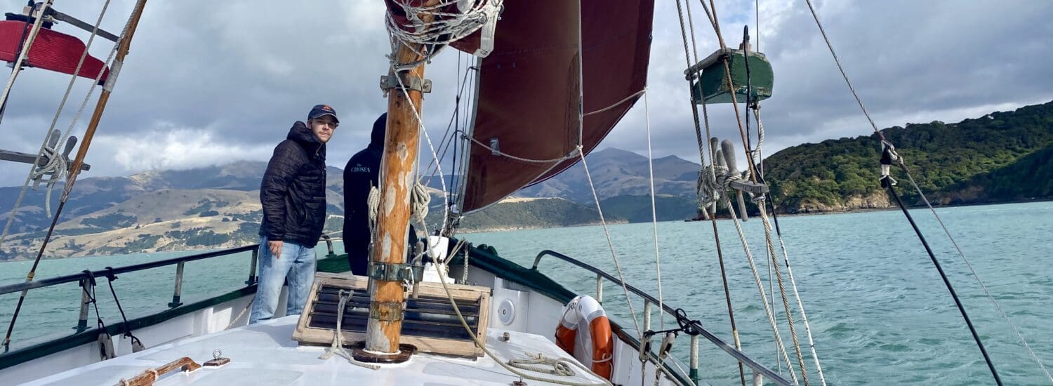 Young Adults Sailing in Akaroa